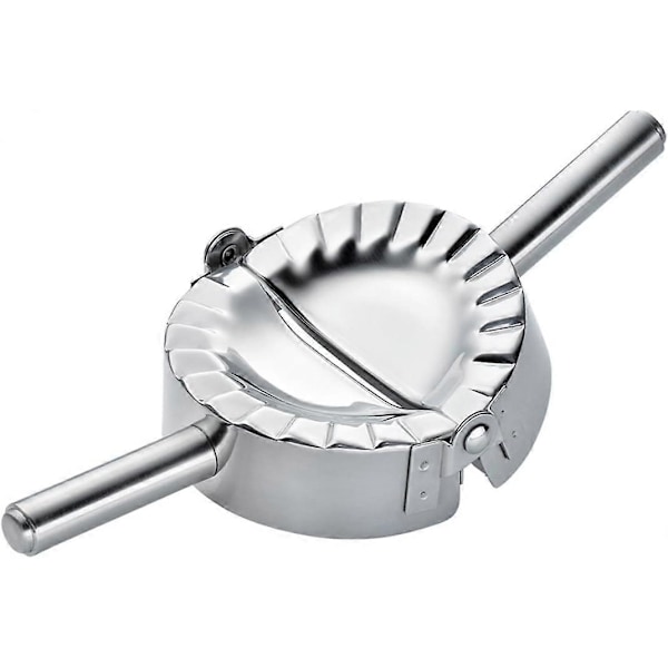 Form för ravioli, pierogi, dumplings, etc., tillverkad av rostfritt stål, rostfritt stål, silver, storlek L