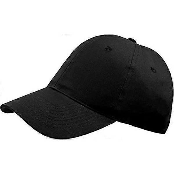 Baseballkeps i bomull, justerbar färg unisex svart färg och skönhet - damkeps med skärm herr keps med skyddande skärm