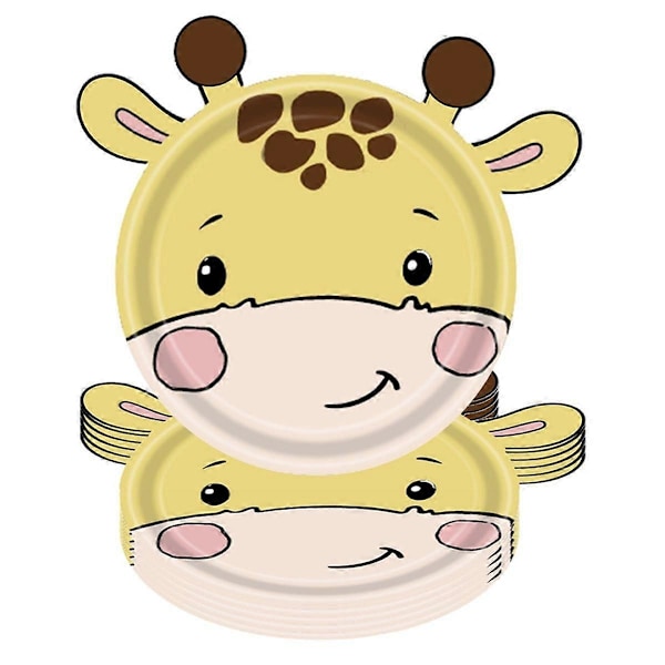 Jungle Dyretema Papirtallerken Dyre Engangstallerkener Bestiksæt til Vilde Dyr Tema Baby Bap