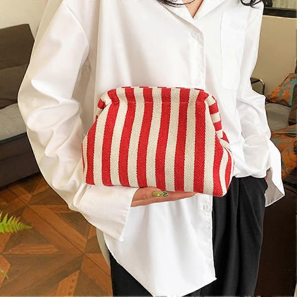 Sommer Vævede Hæklede Punge Til Kvinder Strand Clutch Håndtasker 2025 Dumpling Hobo Svart