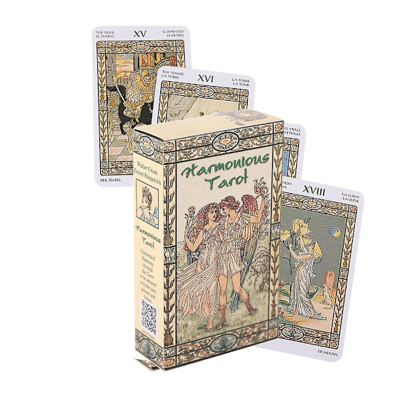 Gylne art nouveau tarotkort kortstokk brettspill Dark khaki