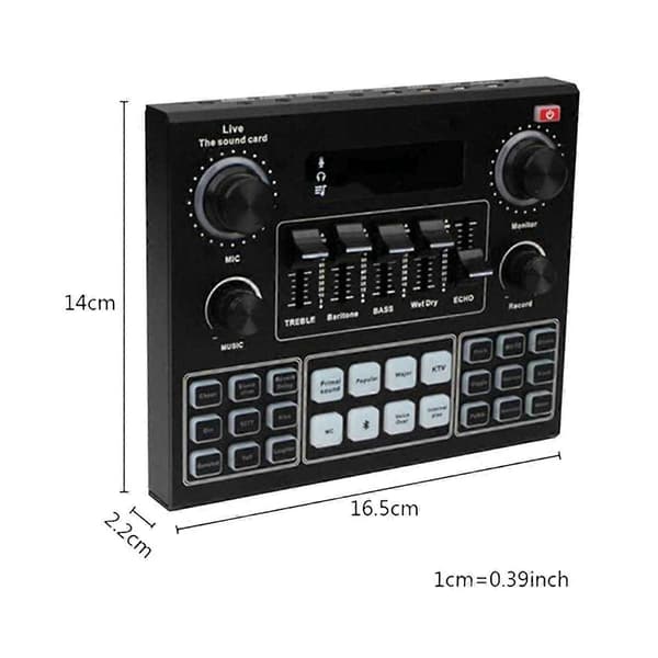 V9 Bluetooth Lydkort USB Headset Web Radio Real Time Lydkort Sang Lydkort til Telefon Computer
