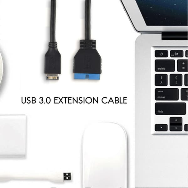 USB 3.1 Frontpanel Header til USB 3.0 20Pin Header Forlængerkabel til Bundkort 20cm