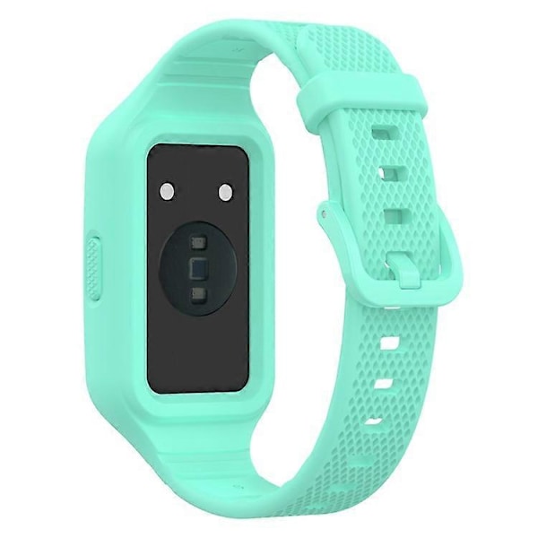 Kompatibel med Huawei Band 6 / 7 / 8 Sports Silikon Klokkereim med Deksel Green