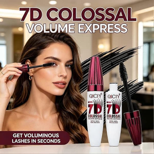QICIY 7D Waterproof Mascara Volumizing and Curling Lengthening Formula for Eyelashes