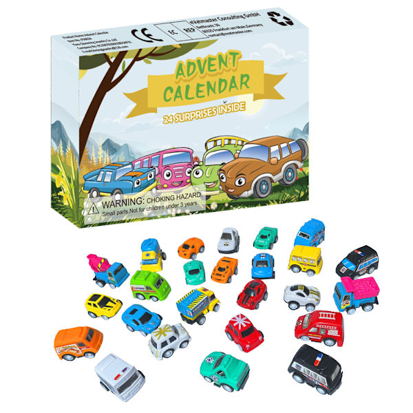 Jouluun laskeminen - Sokea laatikko rakennusajoneuvojen adventtikalenteri lelu sokean laatikon lahja Engineering vehicle