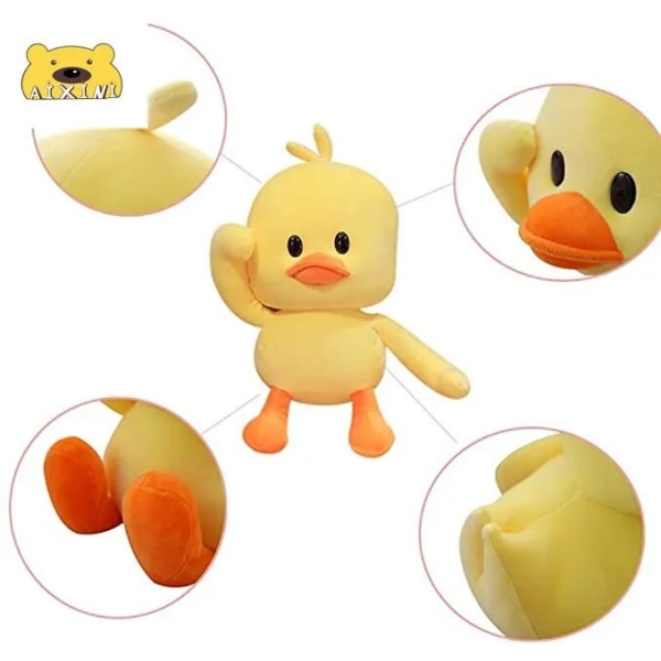 Stor størrelse Fluffy Duck Plysj Leker Sovepute Søt Dyr Utstoppet Svane Gås Plysj Dukker Gulvmatte Barn Jenter Bursdagsgave little yellow duck 70cm