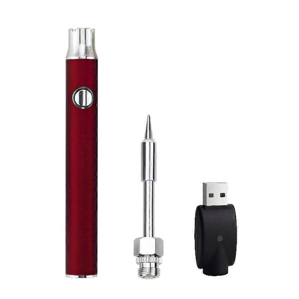 350mAh Threaded Soldering Iron Kits Portable Rechargeable Welding Tools Röd