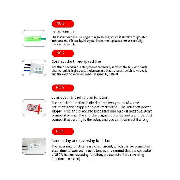 48V 60V 72V 500W Nav Motor Controller 12Mos MAX 30A til Elcykel E-Scooter Motorcykel Bldc Mot