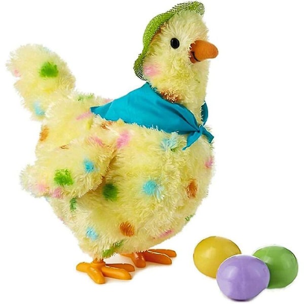 Musique de poule electrique dansant pondant des jouets en peluche pour enfants