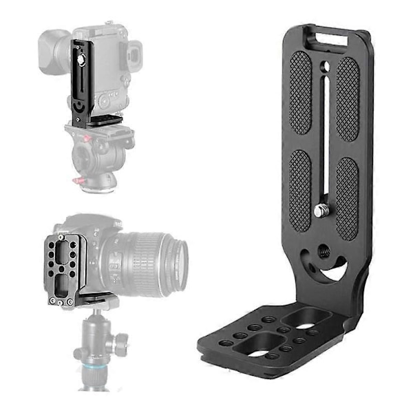 DSLR Kamera L-fäste Vertikal Horisontell Växling Stativ Snabbkopplingsplatta för Stabilisator Stativ