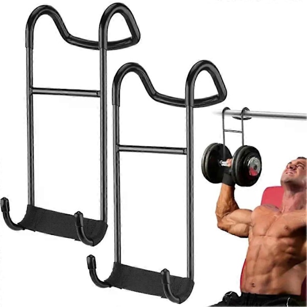Dumbbell Spotter Kroge Bøjler Holder Op Til 225LB Tunge Power Håndvægte Stativ Tilbehør Sikkerhedsstik til Brysttræning