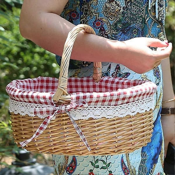 Presentkorgar i flätad korg Tom Oval Pil Väv Picknickkorg