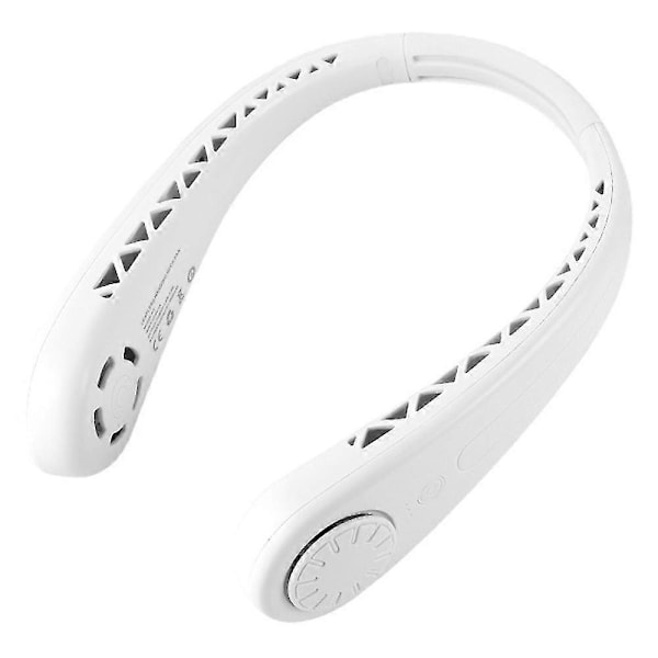 Bärbar Halsfläkt, Handsfree Bladlös Fläkt, Batteridriven Bärbar Personlig Fläkt, Bladlös, Uppladdningsbar, Hörlursdesign