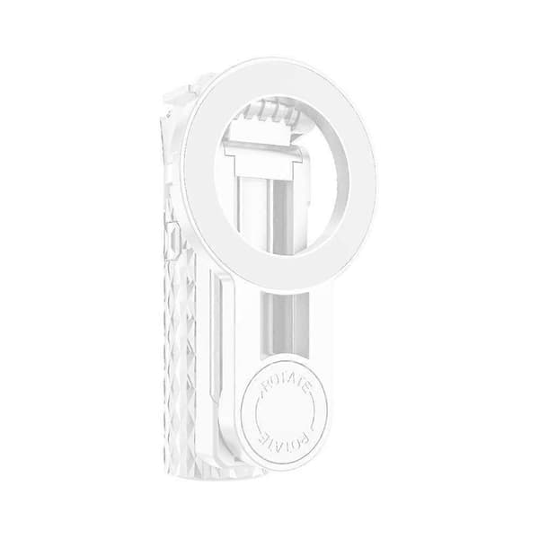 Universell uttrekkbar trådløs Bluetooth Selfie Stick Stativ Sammenleggbar for iPhone white