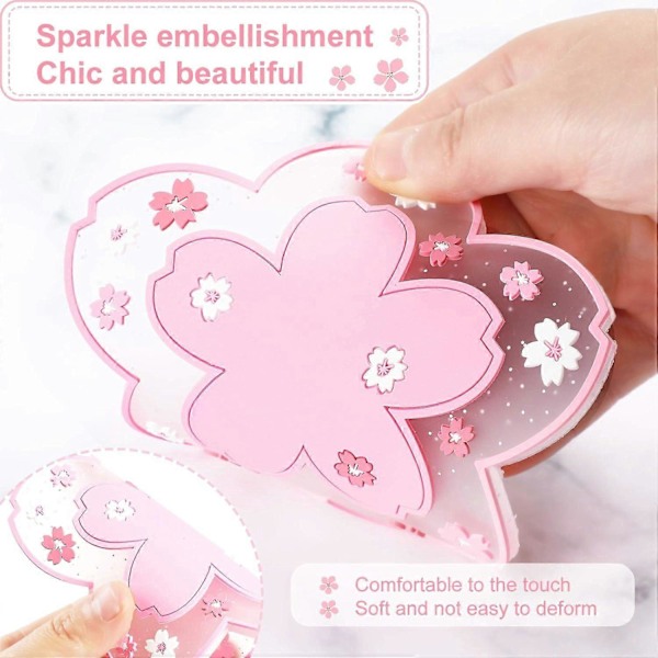 Sakura PVC Lasinalunen Kirsikankukka Kuppi Lasinalunen Liukumaton Eristävä Lasinalunen Oluelle, Kahville