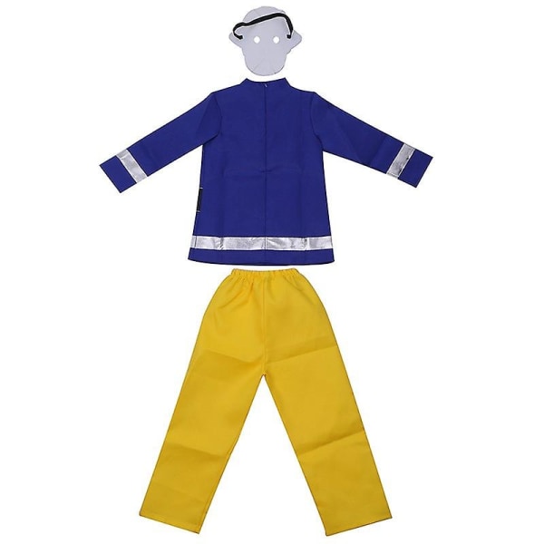 Brandman Sam Barn Maskeradkostym Pojke Flicka Karneval Party Halloween Cosplay Kostymer Topp Byxor Mask 4-10 År M 110-125cm
