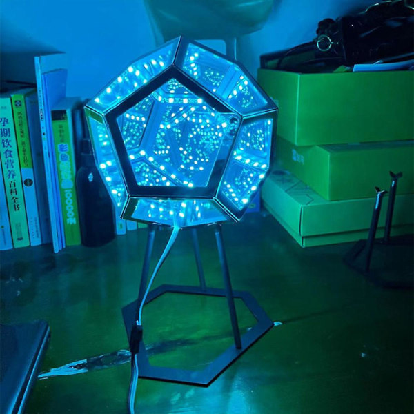 Infinity Dodecahedron Creative Cool Color Art Light Yö Joulukoristeet Valot Unelma tähtitaivas