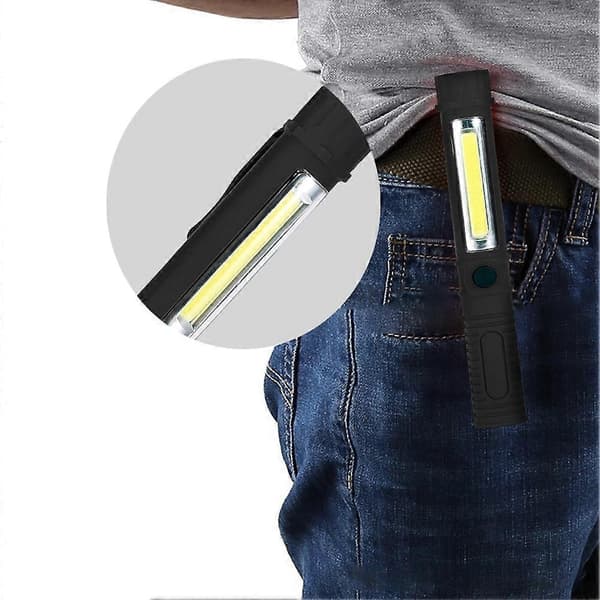Kannettava LED-taskulamppu magneetilla ja klipsillä