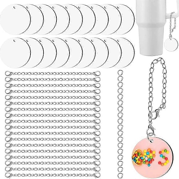 Sublimering Nyckelämnen Ornament Tillbehör För Mugg Mdf Dubbelsidig Gör-Det-Själv Hantverk B
