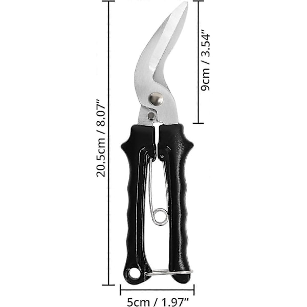Kraftige Tæppesakse - 20,5 cm / 8,07 tommer Multipurpose Saks - Rustfrit Stål Industrielle Skarpe Klinger til Tæppe, Pap, Stof