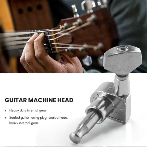 Gitarr Förseglade Små Plugg Stämningsknappar Stämmare Maskinhuvuden För Akustisk Elektrisk Gitarr Gitarrdelar(