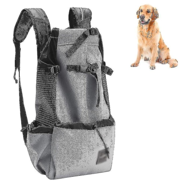 Hundhållare Ryggsäck för husdjur, justerbar hundhållare med framkant Black S