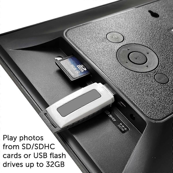7-tommers digital bilderamme - Oppgradert digital fotoramme med (16:9) HD IPS