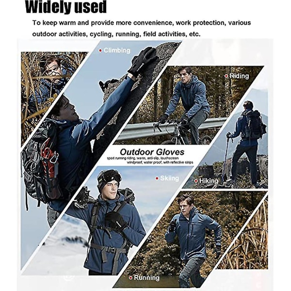 Vindtette Varme Hansker Herre Vinter Fleece Utendørs Sykling Elektrisk Motorsykkel S-xl Purple M