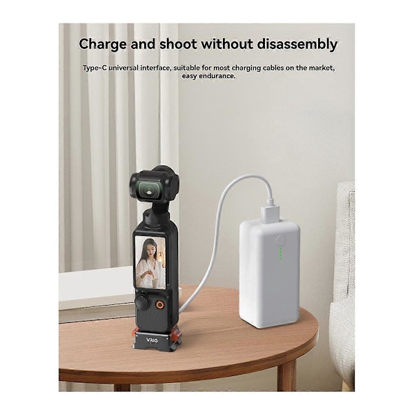 VRIG Multifunktionel Hurtigudløser Magnetisk Opladningsbase med 1/4 tomme Arca/Gopro/AC-beslag til Osmo Po