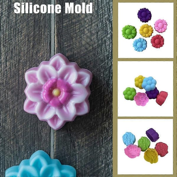 DIY Form Blomsterform Silikon Godteri Kake Blomster Isform Såpeform snowflake