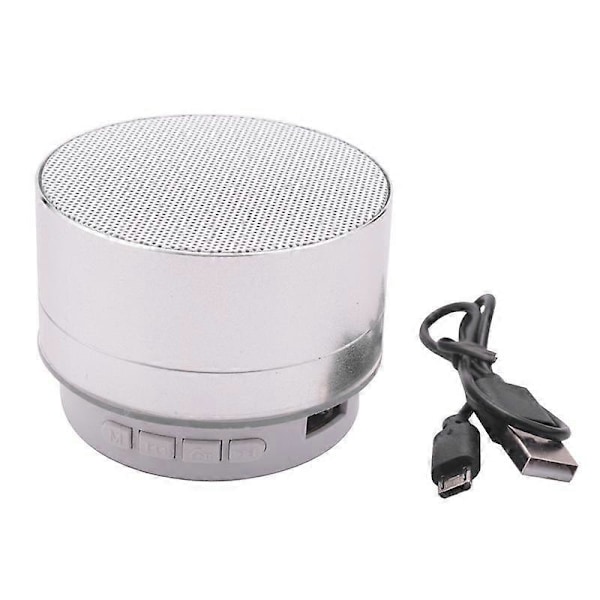 Trådlös Mini Super Bass Bluetooth Musik Högtalare För Surfplatta Silvergrå