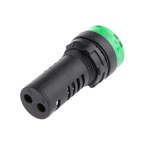 22mm 12V DC Grøn LED Blinkende Summer Panel Indikatorlys