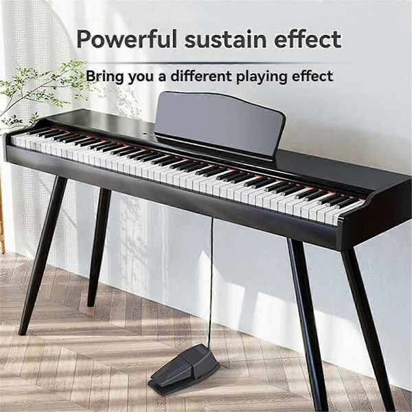 Sustain Pedal Universal Skridsikker Fodpedal til Synthesizer Klaverer og Keyboards