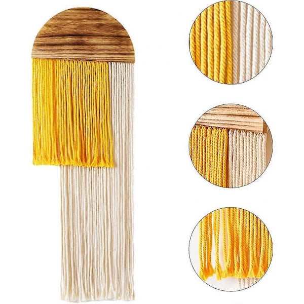 Makramé Väggbonad, Boho Dekoration, Chic Väggmatta, 75*25cm RBF
