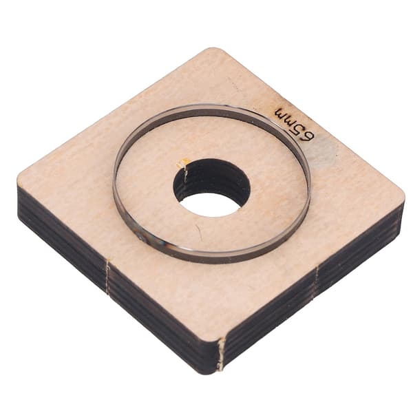 65mm Diameter Sirkulær Skjæreform Rund Ring Metall Stanse Kutterform med Treplate