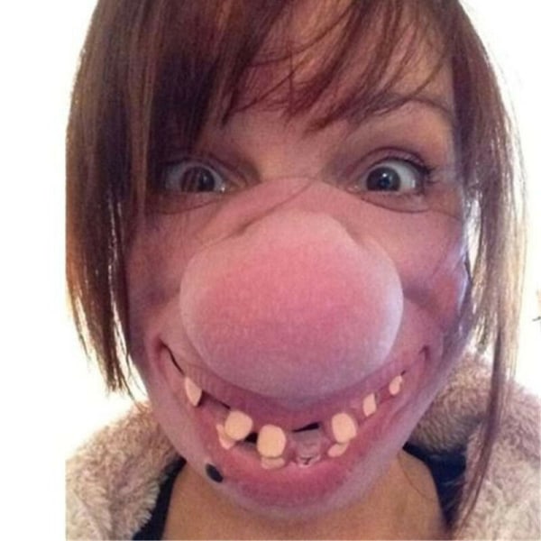 Latex Halv Ansigt Klovn Maske Cosplay Rekvisitter Humor Strækbar Skræmmende Maske Voksen Fest Sjov Halloween Dekoration 6