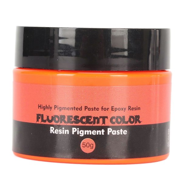 50g Fluorescerende Farge Resin Pigmentpasta Høy Konsentrasjon Høyt Pigmentert Resin Pigmentpasta for DIY Malekunst Fluorescerende Oransje