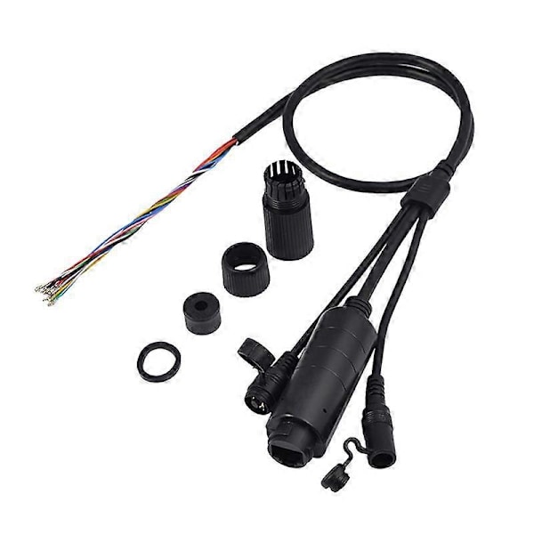 Vattentät POE Splitterkabel 48V med Reset POE Adapterkabel IEEE802.3Af för IP-kamera