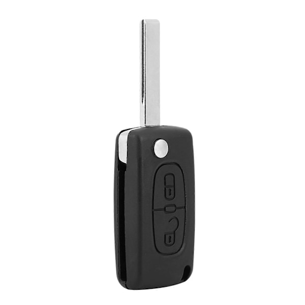 2-knaps bilnøgle fjernbetjening ID46 433MHz med ubeskåret blad til Peugeot 207 307 308 407 807
