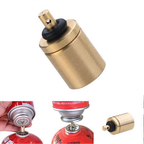 Butangasspåfyllingsadapter i rustfritt stål for campingkjøkken 5pc