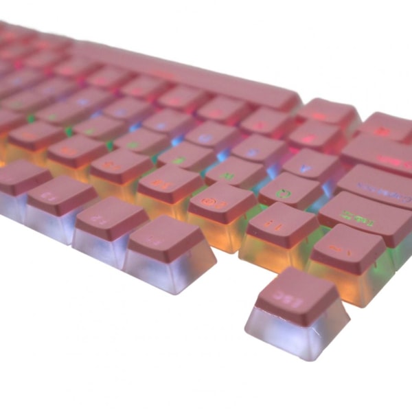 PBT104 Tastaturhette Tofarget Gjennomsiktig Glitterpulver Rask Respons Tilbehørsutskifting D