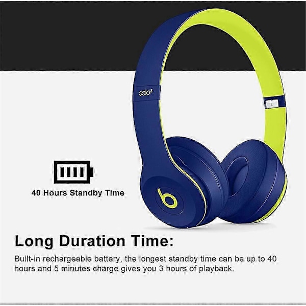 Trådløse Bluetooth Hodetelefoner Studio 3 Støyreduserende Headset Musikk