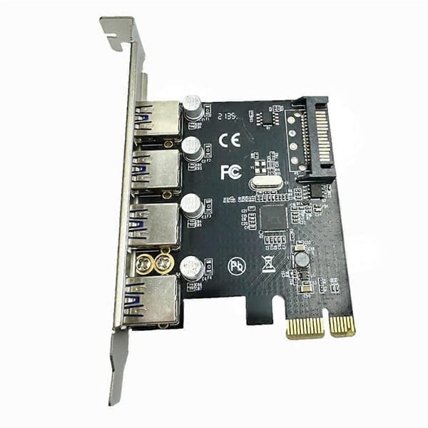 4 Port USB 3.0 PCI-E Udvidelseskort PCI Express PCIe USB 3.0 Hub Adapter 5Gbps Riser Controller Ext