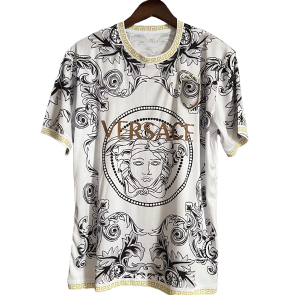 23-24 Italiensk träningsdräkt vit anpassad tröja träningsdräkt kortärmad tröja T-shirt Vidic NO.15 XXL