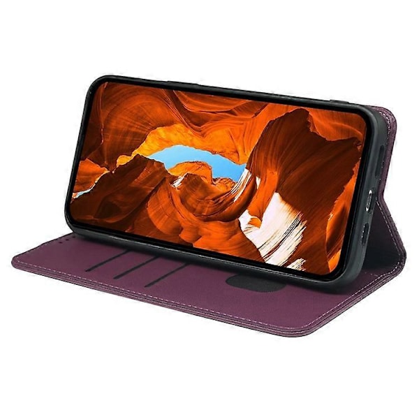 Kompatibelt för HMD Pulse / Pulse+ Fodral Plånbok Läder Telefonskal Lyckoklöver Prägling DarkPurple
