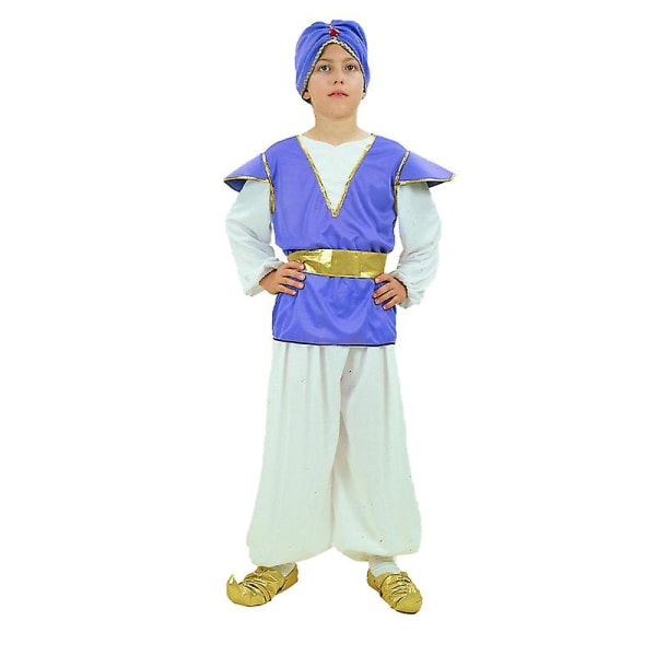 Barn Barn Halloween Fest Aladdin Kostymer Aladdin Lampa Ande Dräkt Adam Prins Fantasia Arab Kläder Barn Pojke Karneval M