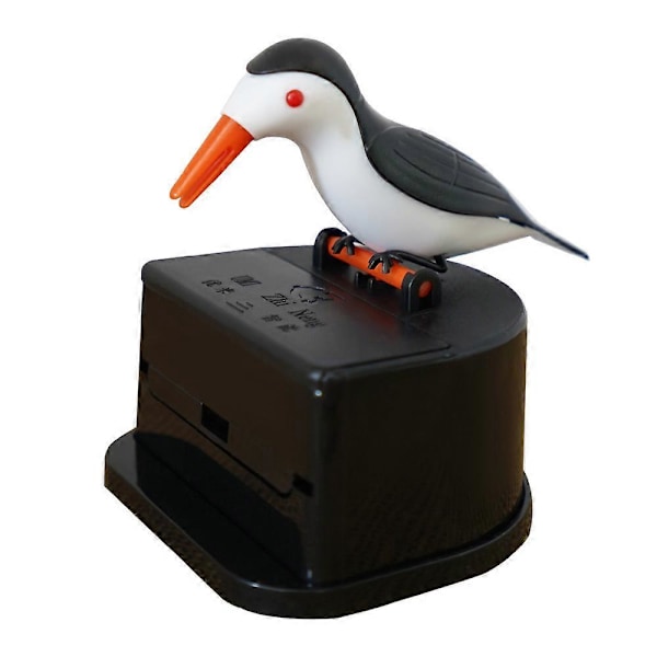 Tandpetshållare Dispenser, Automatisk Fågel Tandpetare Box-Vit, Fågel Hackspett Tandpetare Dispenser