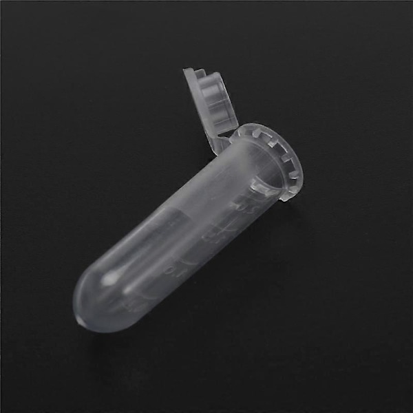 500 stk. 2 ml -Sentrifugerør Testrørhetteglass Klar Plast Hetterglassbeholder Snap Cap for Laboratorium Sa