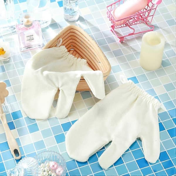 Silke Massagehandsker, Tørmassage Børstehandsker, Eksfolierende Handsker, Badeskrubbe Massagehandsker 2pcs